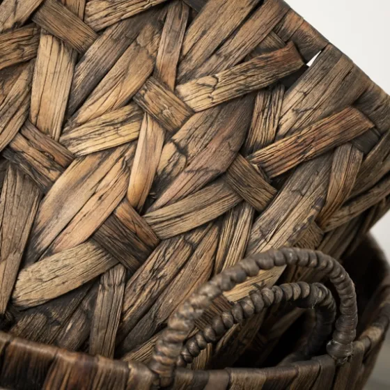 Oval Dark Woven Baskets, Set Of 3-Kirkland's Home Online