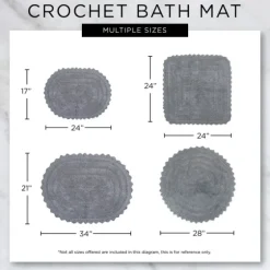 Oval French Crochet Bath Mat-Kirkland's Home Best Sale