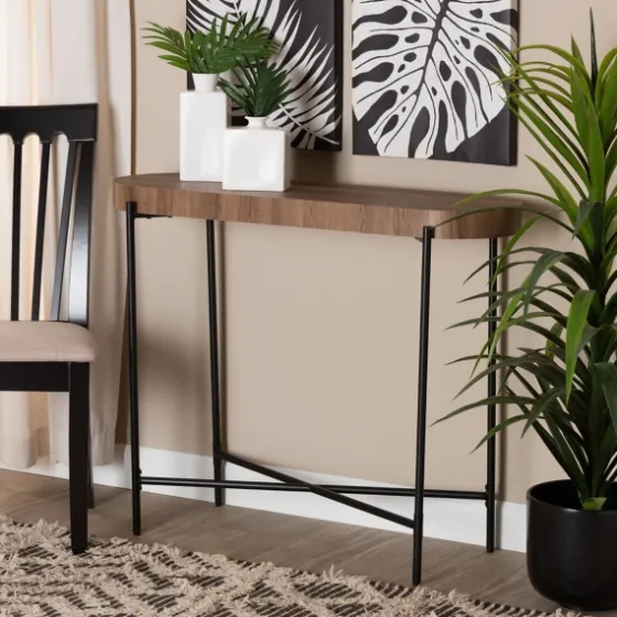 Oval Light Wood X Base Console Table-Kirkland's Home Cheap