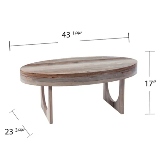 Oval Marbled Wood Coffee Table-Kirkland's Home Best
