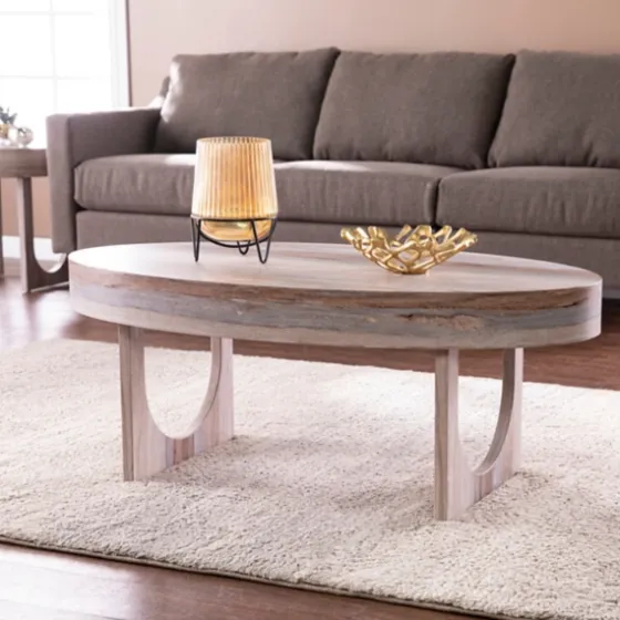 Oval Marbled Wood Coffee Table-Kirkland's Home Best
