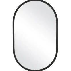 Oval Matte Black Frame Mirror-Kirkland's Home Cheap
