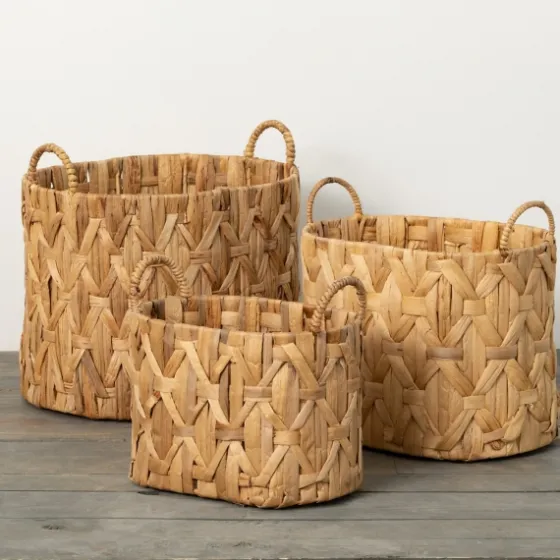Oval Natural Woven Baskets, Set Of 3-Kirkland's Home Best Sale