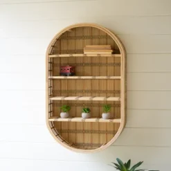 Oval Rattan Wall Shelf-Kirkland's Home Sale