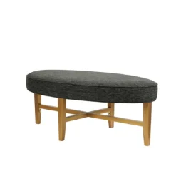 Oval Upholstered Welt Edge Ottoman-Kirkland's Home Hot