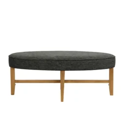 Oval Upholstered Welt Edge Ottoman-Kirkland's Home Hot
