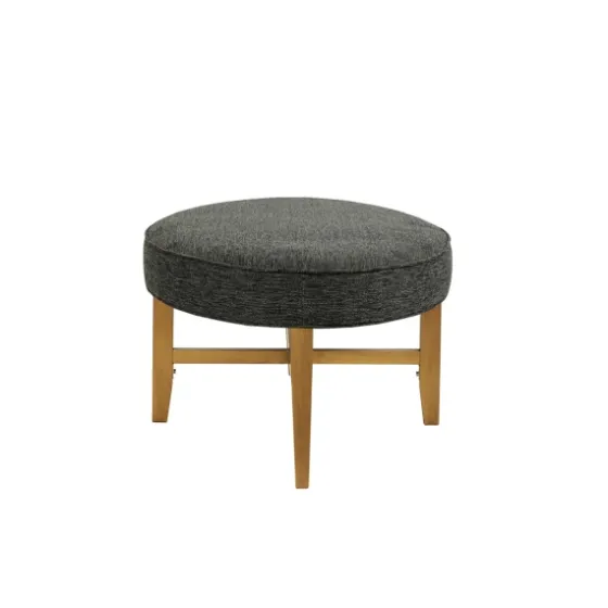 Oval Upholstered Welt Edge Ottoman-Kirkland's Home Hot
