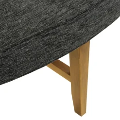 Oval Upholstered Welt Edge Ottoman-Kirkland's Home Hot