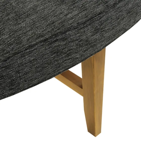Oval Upholstered Welt Edge Ottoman-Kirkland's Home Hot
