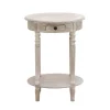 Oval Washed Pine Wood Side Table-Kirkland's Home Cheap