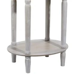 Oval Washed Pine Wood Side Table-Kirkland's Home Cheap