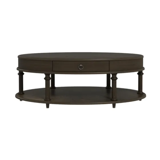 Oval Wood 2-Tier Coffee Table-Kirkland's Home New