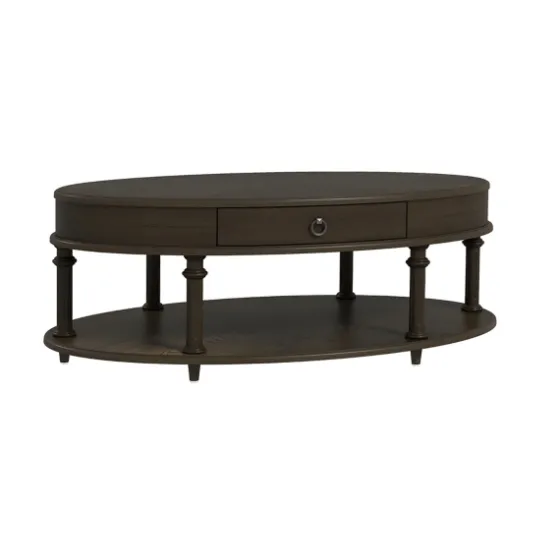 Oval Wood 2-Tier Coffee Table-Kirkland's Home New