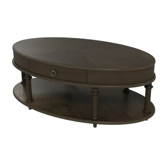 Oval Wood 2-Tier Coffee Table-Kirkland's Home New