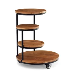 Overlapping Acacia Wood Side Table-Kirkland's Home Shop