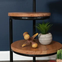 Overlapping Acacia Wood Side Table-Kirkland's Home Shop