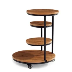 Overlapping Acacia Wood Side Table-Kirkland's Home Shop