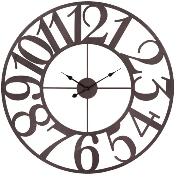 Oversized Bronze Metal Cut-Out Wall Clock-Kirkland's Home Sale