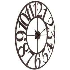 Oversized Bronze Metal Cut-Out Wall Clock-Kirkland's Home Sale