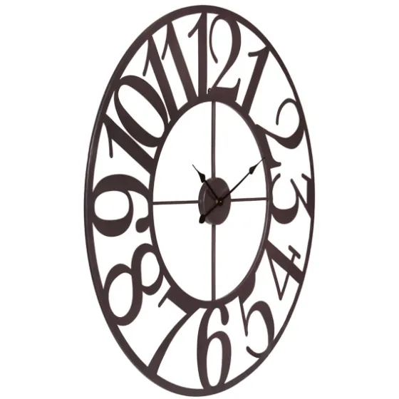 Oversized Bronze Metal Cut-Out Wall Clock-Kirkland's Home Sale