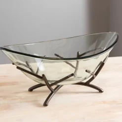 Oversized Glass Bowl With Twig Base-Kirkland's Home Best