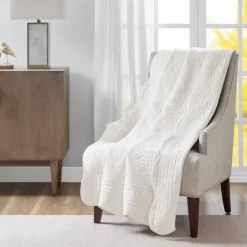 Oversized Quilted Scalloped Edge Throw-Kirkland's Home Online