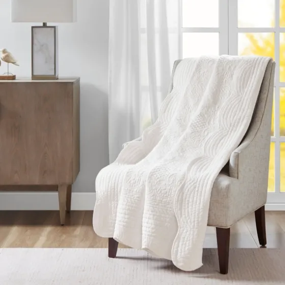 Oversized Quilted Scalloped Edge Throw-Kirkland's Home Online
