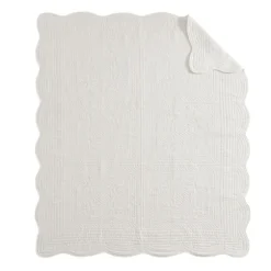 Oversized Quilted Scalloped Edge Throw-Kirkland's Home Online