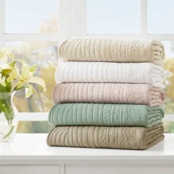 Oversized Quilted Scalloped Edge Throw-Kirkland's Home Online