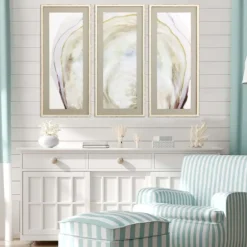 Oyster Shell 3-Pc. Framed Wall Art Set-Kirkland's Home Online
