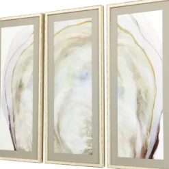 Oyster Shell 3-Pc. Framed Wall Art Set-Kirkland's Home Online