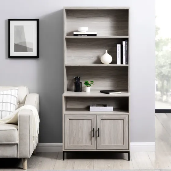 Pale Wooden Willow Storage Bookcase-Kirkland's Home Online