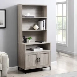 Pale Wooden Willow Storage Bookcase-Kirkland's Home Online