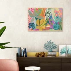 Palm Heavan Framed Canvas Art Print-Kirkland's Home Discount