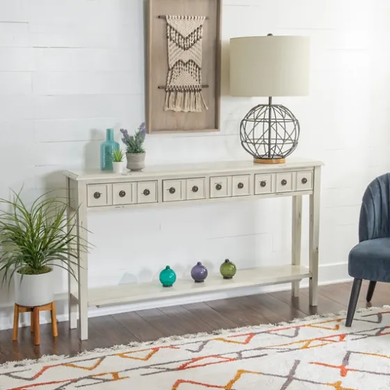 Paloma Cream 4-Drawer Console Table-Kirkland's Home Online