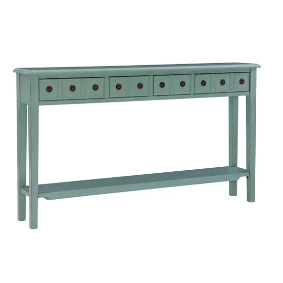 Paloma Teal 4-Drawer Console Table-Kirkland's Home Hot