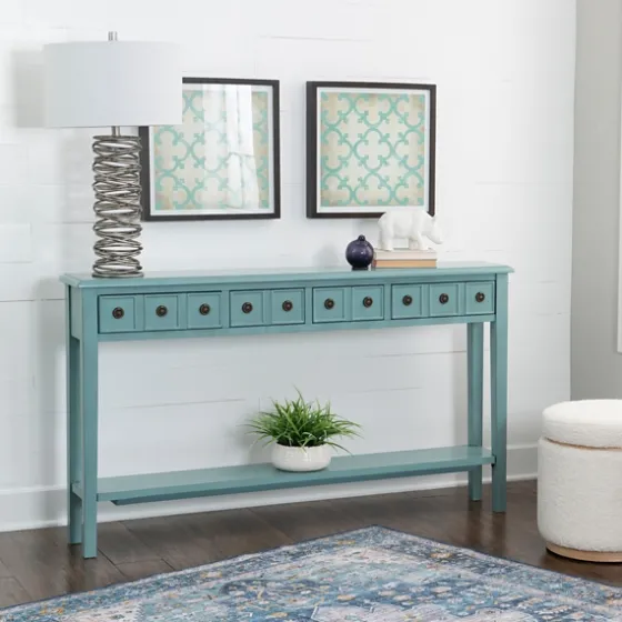 Paloma Teal 4-Drawer Console Table-Kirkland's Home Hot