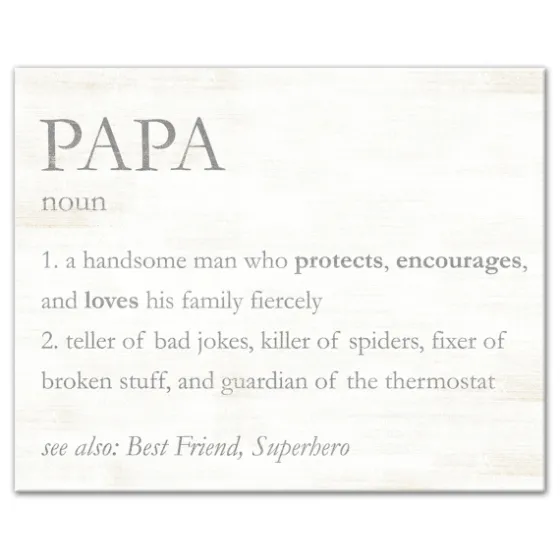 Papa Definition Wall Plaque-Kirkland's Home Outlet