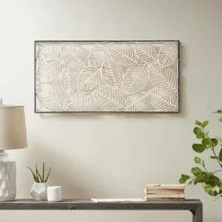 Paper Cloaked Leaves Metal Plaque-Kirkland's Home Clearance