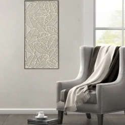 Paper Cloaked Leaves Metal Plaque-Kirkland's Home Clearance