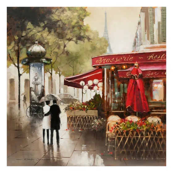 Paris In The Rain Giclee Canvas Art Print-Kirkland's Home Discount