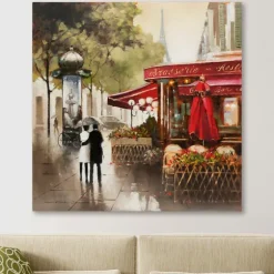 Paris In The Rain Giclee Canvas Art Print-Kirkland's Home Discount