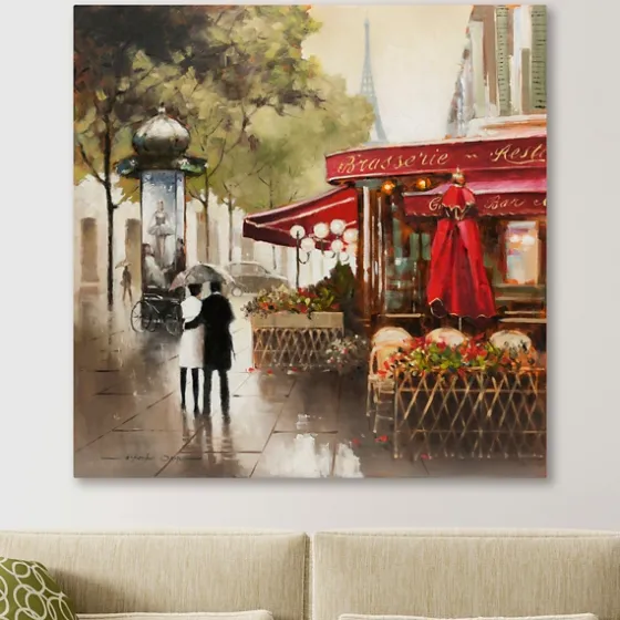 Paris In The Rain Giclee Canvas Art Print-Kirkland's Home Discount