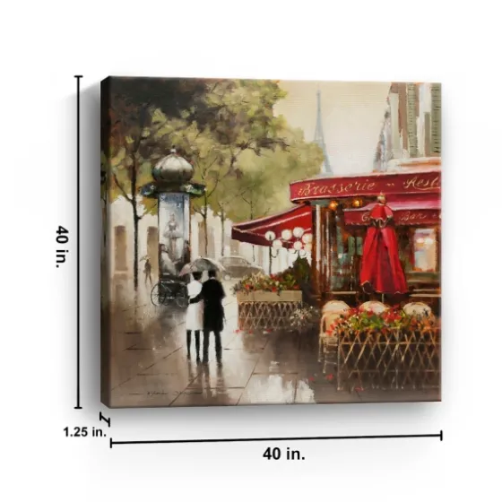 Paris In The Rain Giclee Canvas Art Print-Kirkland's Home Discount