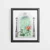 Parisian Mint Door With Bicycle Framed Art Print-Kirkland's Home Cheap