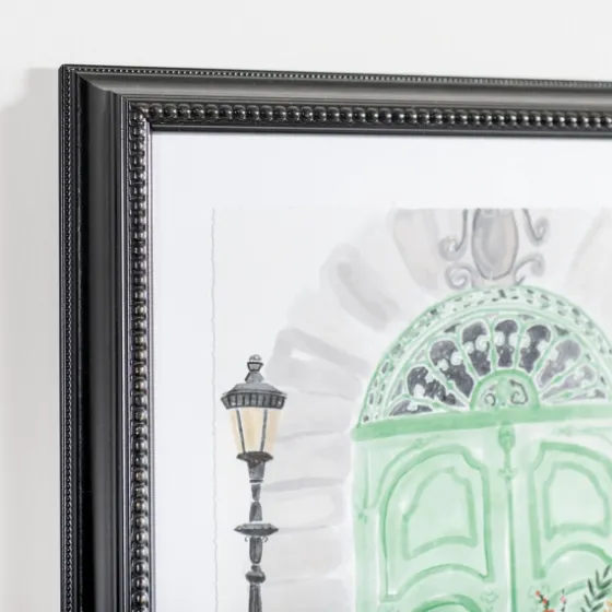 Parisian Mint Door With Bicycle Framed Art Print-Kirkland's Home Cheap