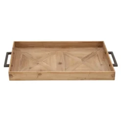 Parquet Fir Wood Decorative Tray-Kirkland's Home Fashion