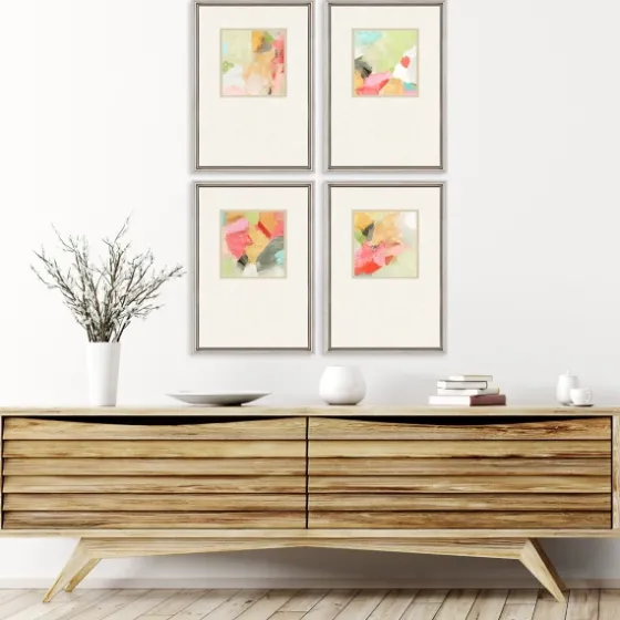 Pastel Splash Framed Art Prints, Set Of 4-Kirkland's Home Outlet
