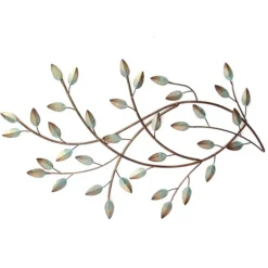Patina Blowing Leaves Metal Wall Plaque-Kirkland's Home Sale