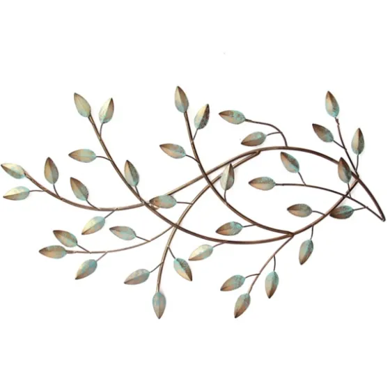 Patina Blowing Leaves Metal Wall Plaque-Kirkland's Home Sale